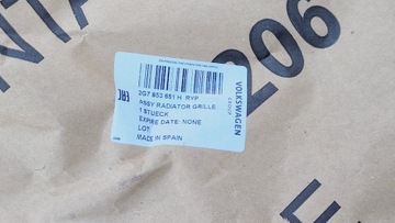 VW TAIGO 2021-2024 MŘÍŽKA MASKA 2G7853651H ORIGINÁLNÍ