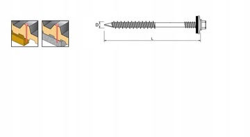 Wkręty do PŁYT WARSTWOWYCH 6,4x140 DREWNO/BETON 50