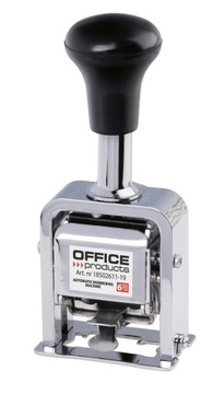 Нумератор автоматический для офисной продукции, 6 цифр, высота номера 4,5 мм, серебристый.