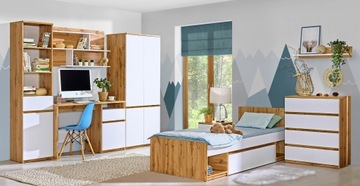 АРКАДО AR05 Комод, просторный, 4 ящика, Белый Вотан