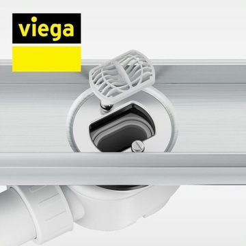 Трап Aquabad с сифоном Стальная решетка Viega 90см