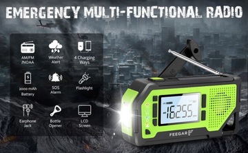 Feegar Рыболовное радио AM FM SOS PB 2000 мАч Survival