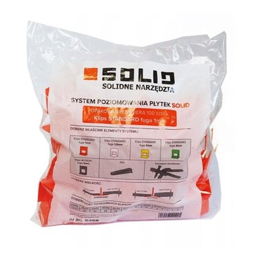 SOLID Система выравнивания плитки - 100 зажимов 1 мм