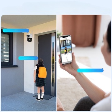 НАРУЖНАЯ КАМЕРА 2 ОБЪЕКТИВА ULTRA HD IP WIFI 8 Мп с двойным отслеживанием движения