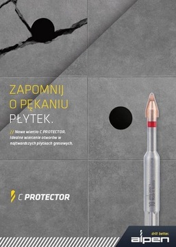 Wiertła do płytek gresowych 6,8,10mm KOMPLET C PROTECTOR 003030031 ALPEN