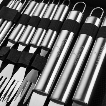 НАБОР СТОЛОВЫХ ПРИБОРОВ И АКСЕССУАРОВ ДЛЯ ГРИЛЯ ЧЕМОДАН XXL ЭКСКЛЮЗИВНЫЕ СТОЛОВЫЕ ПРИБОРЫ СТАЛЬ