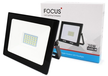 Naświetlacz LED 20W LAMPA ZIMNA REFLEKTOR IP66