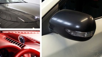 ФОЛЬГА CARBON 4D ЧЕРНАЯ 50x152 см ШПОН КАРБОН