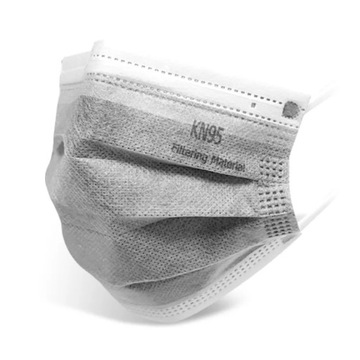 MASECZKA OCHRONNA NA TWARZ KN95 WĘGLOWA SZARA