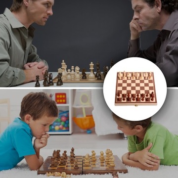 ШАХМАТЫ ДЕРЕВЯННЫЕ КЛАССИЧЕСКИЕ СКЛАДНЫЕ ИГРОВЫЕ 30Х30 СМ