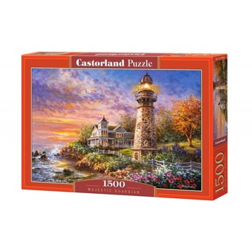 PUZZLE 1500 EL. BRZEG LATARNIA MORZE FALE DOM
