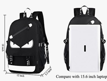 ШКОЛЬНЫЙ РЮКЗАК, молодежная школьная сумка, светящиеся глаза