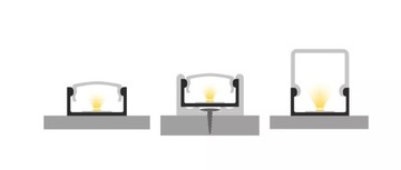 1mb Алюминиевый профиль, тонкая плитка FLAT белая + LAMP