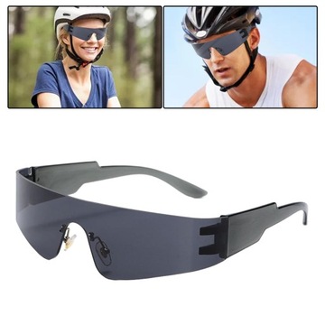 Modne sportowe okulary przeciwsłoneczne Anti Shock Ochrona UV Gothic Science czarne