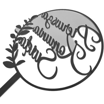 Топпер для причастия, серебряный торт для причастия, первое причастие, серебряное зеркало.