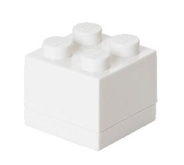LEGO Pojemnik 4 MINI Klocek Pudełko BIAŁY