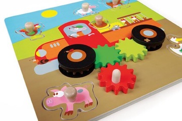 SCRATCH PUZZLE Z UCHWYTEM SAMOCHÓD NA FARMIE 18m+