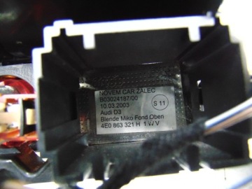 НАКЛАДКА AIR AIR ЗАДНЯЯ ПРИСИГАРЕТА ЗАДНЯЯ AUDI A8 D3 4E0819203A 4E0863321H