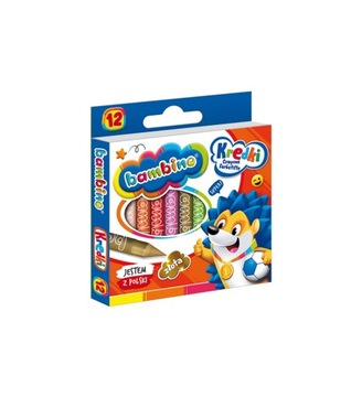 KREDKI ŚWIECOWE BAMBINO 12 KOLORÓW SZKOLNE