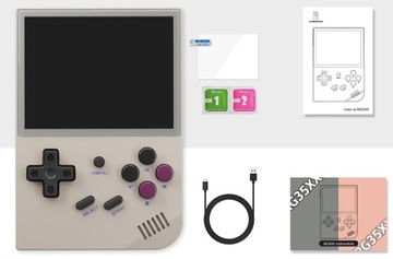 Портативная мобильная игровая консоль в стиле ретро Anbernic RG35XX 2024 64 ГБ IPS серая