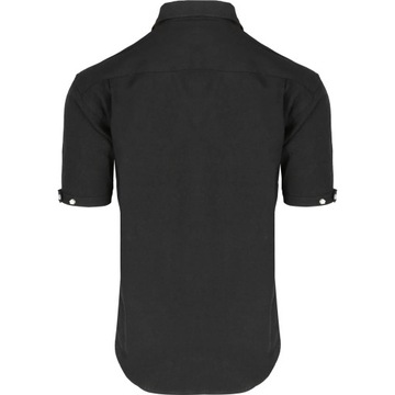 Lniana szeroka bardzo duża czarna koszula męska Unique 4XL_klatka_152