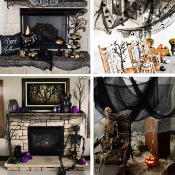 Паутина для Хэллоуина Пауки Украшения из паутины