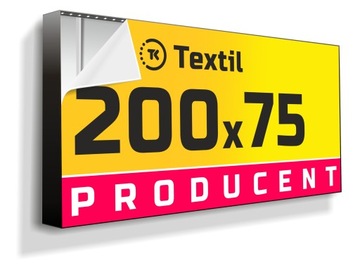 Kaseton reklamowy LED TEXTIL 200x75cm