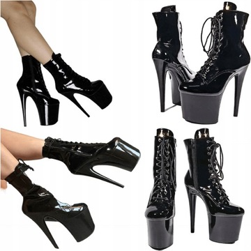 SZPILKI EROTYCZNE CZARNE BUTY POLE DANCE 20CM r.36