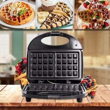 MOCNA GOFROWNICA 2 DUŻE CHRUPIĄCE GOFRY WAFLOWNICA