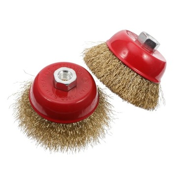 ЛАТУННАЯ ПЕРЕДНЯЯ ПРОВОЛОЧНАЯ ЩЕТКА M14 100 мм ДЛЯ ЛАТУННОЙ ШЛИФРОВКИ