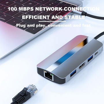 BYL-2205 Адаптер USB-C/Type-C к USB-концентратору 8 в 1