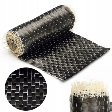 Лента из черной ткани из углеродного волокна 10*100 см