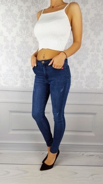 Dopasowane # Damskie Spodnie # Jeans # PUSH-UP #