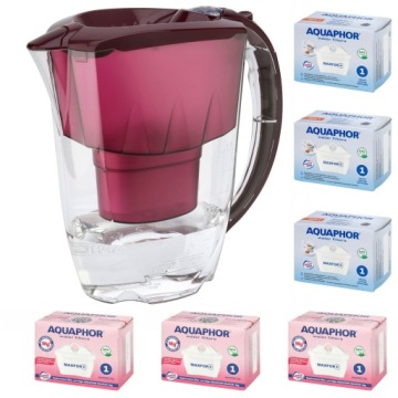 Filtrační konvice Aquaphor Amethyst 2,8 l 6 náplní (3+3 mg), třešňová