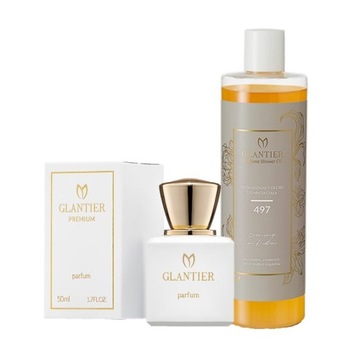Zestaw Glantier Premium 50ml 497 + Olejek pod prysznic 400ml 497