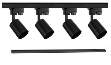 ZESTAW SZYNOPRZEWÓD SZYNA 1,5M + 4 LAMPY GU10