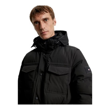 TOMMY HILFIGER KURTKA MĘSKA ZIMOWA ROCKIE UTILITY PARKA CZARNA r.L