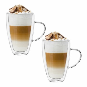 KUBEK SZKLANKA 2 x 400 ml PODWÓJNA ŚCIANKA DOBLO