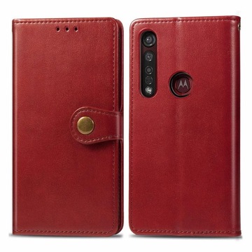 Skórzany Etui Pokrowiec dla Motorola Moto G8 Plus