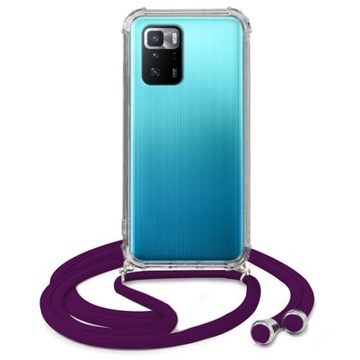 Etui CROSSBODY Dopasowany Do XIAOMI REDMI NOTE 10 PRO 5G Śliwkowy Sznurek