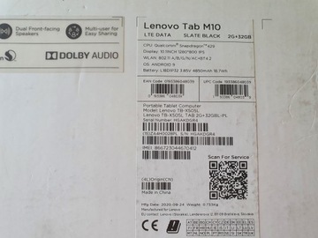 динамики на материнской плате Lenovo TAB M10 TB-X505L
