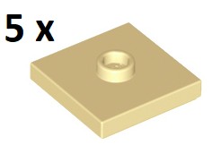 LEGO Tan Plate 2x2 1 Stud 87580 5szt