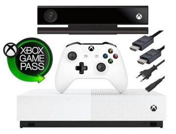 NOWA KONSOLA MICROSOFT XBOX ONE S Slim 1TB All-Digital + GAME PASS + KINECT