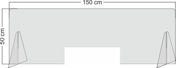 Pleksa osłona na ladę 150x50 pleksi 4mm