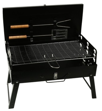 GRILL TURYSTYCZNY SKŁADANY WĘGLOWY WALIZKA 44X20cm