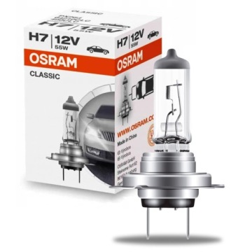 ŻARÓWKA H7 OSRAM CLASSIC 12V 55W PX26d JAKOŚĆ OEM MIJANIA DROGOWA 64210 CLC