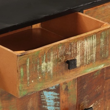 vidaXL Шкаф 140x35x70 см из массива вторичного дерева и металла