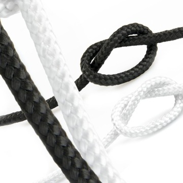 Lina Żeglarska POLIPROPYLENOWA 8mm Pleciona uniwersalna BIAŁA Gładka 35m