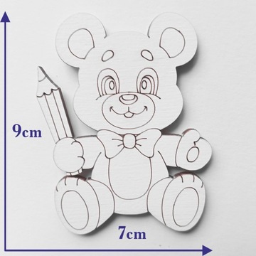 Мишка Тедди из фанеры высотой 9 см (несколько вариантов деревянного декора в стиле декупаж).