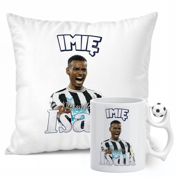 Zestaw personalizowany Kubek Piłkarski + Poduszka Alexander Isak Newcastle